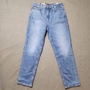 Nwt Hugo Boss The Ruth Mom Jeans Vintage Blue High Rise Tapered Sz 28